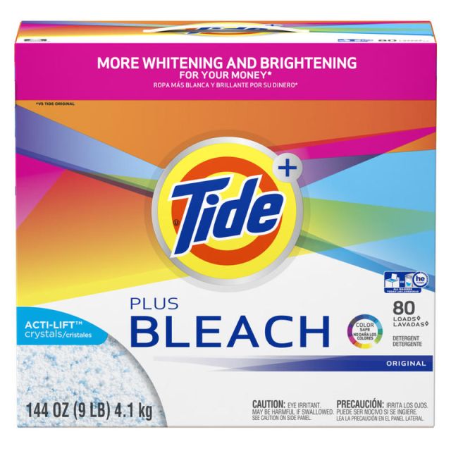 Tide Powder Laundry Detergent With Bleach, Original Scent, 144 Oz Box, Case Of 2 Boxes MPN:PGC84998CT