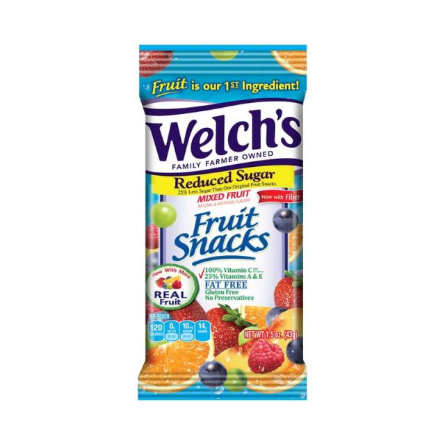 Welchs Reduced-Sugar Mixed Fruit Snacks, Pack Of 144 MPN:267-00008