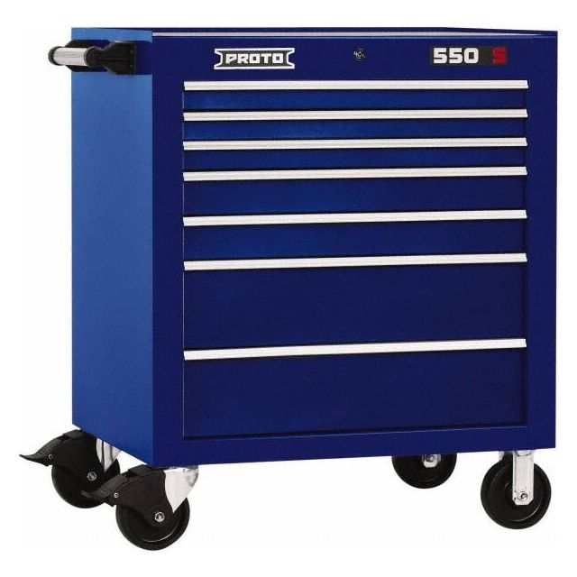 Steel Tool Roller Cabinet: 7 Drawers MPN:J553441-7BL