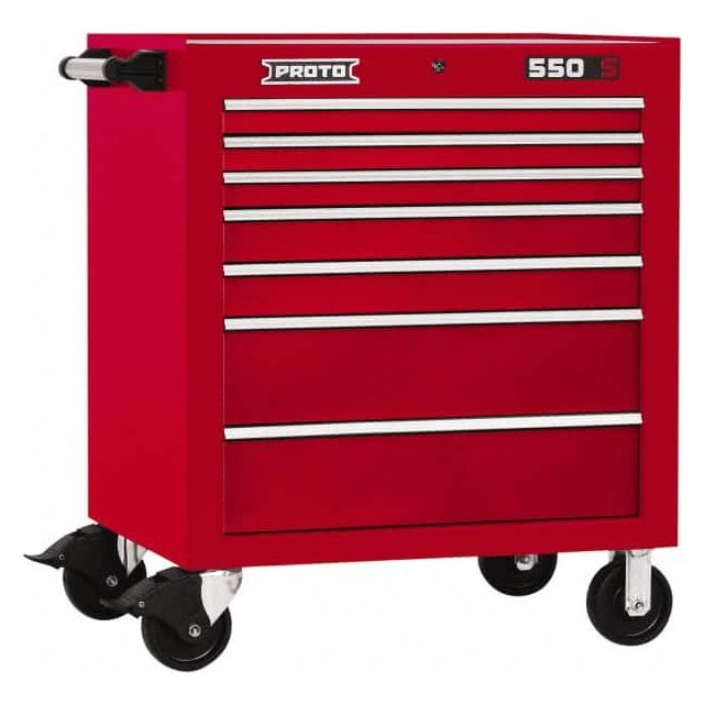 Steel Tool Roller Cabinet: 7 Drawers MPN:J553441-7RD