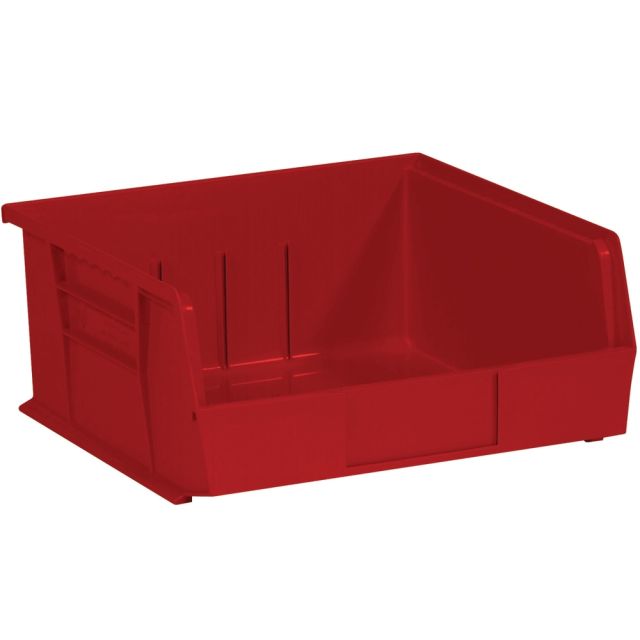 Office Depot Brand Plastic Stack & Hang Bin Storage Boxes, Small Size, 5in x 11in x 10 7/8in, Red, Case Of 6 MPN:BINP1111R