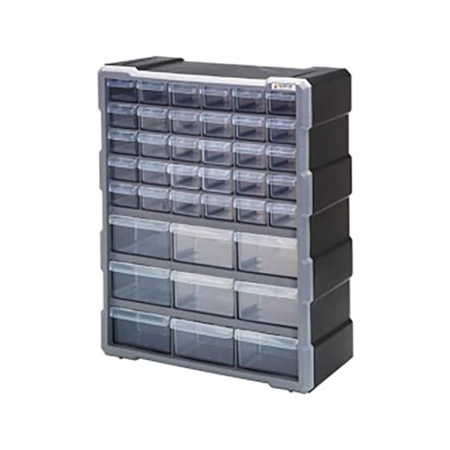 Display & Organizer Accessories, Type: Plastic Drawer Cabinets , Color: Black, Gray , Material: Plastic  MPN:PDC-39BK