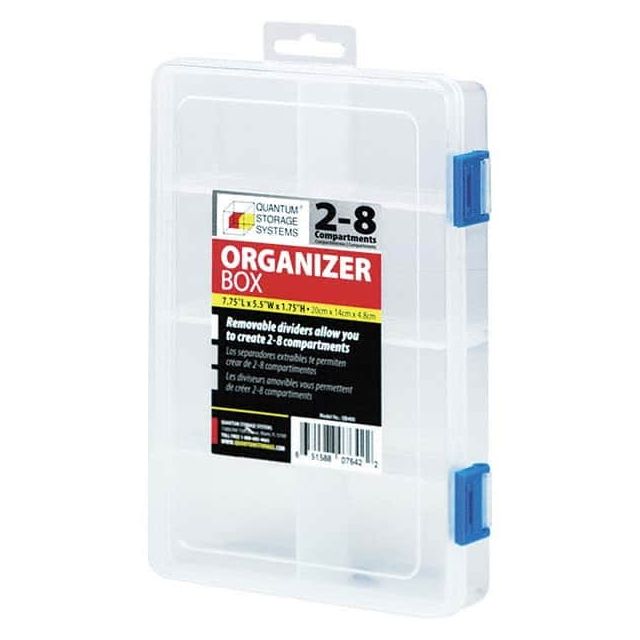 Compartment Storage Boxes & Bins, Storage Box Type: Storage File Box , Overall Length: 7.75in , Compartment Depth (Inch): 5.5in , Material: Polypropylene  MPN:QB400