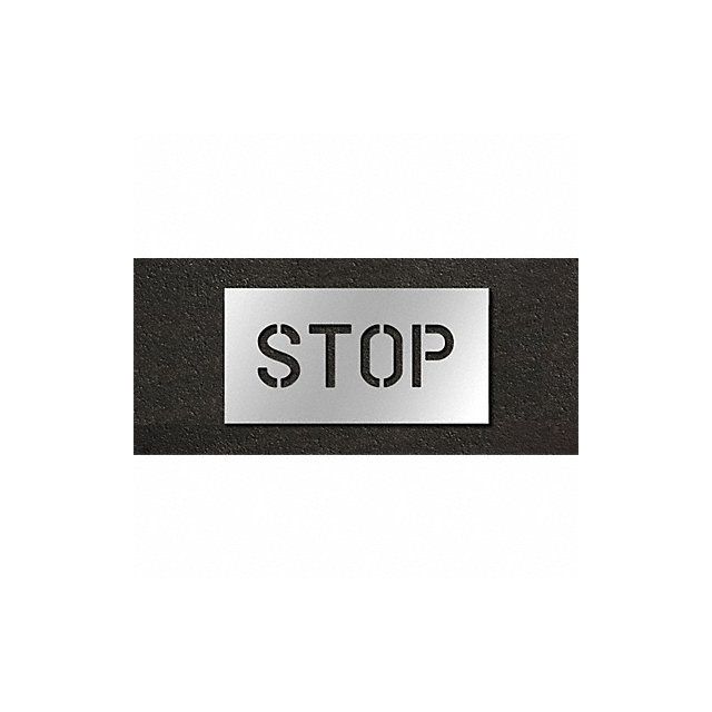Pavement Stencil Stop 6 in MPN:STL-116-70603