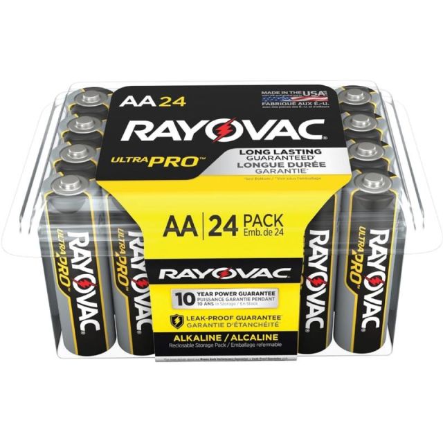 Rayovac Ultra Pro Alka AA24 Batteries - For Multipurpose - AA - 1.5 V DC - 24 / Pack (Min Order Qty 4) MPN:ALAA24PPJ