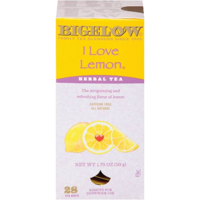 Bigelow I Love Lemon Tea Bags, Box Of 28 (Min Order Qty 12) NICPSSC077172 Beverages