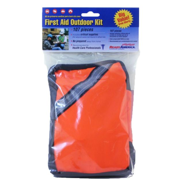 Ready America 107-Piece First Aid Outdoor Kits, Orange, Pack Of 2 Kits (Min Order Qty 2) MPN:74003