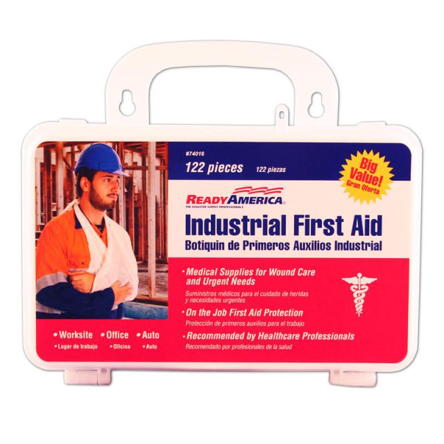Ready America 122-Piece Industrial First Aid Kits, White, Pack of 4 Kits MPN:74015