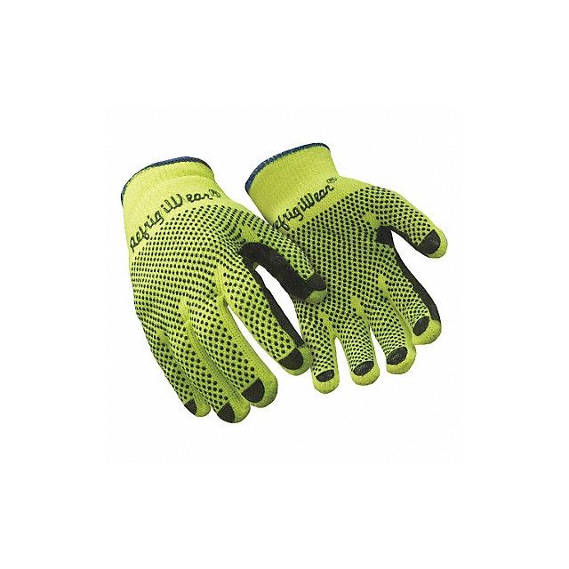 Glove Dot Grip Hivis Lime Large PR MPN:0310RHVLLAR