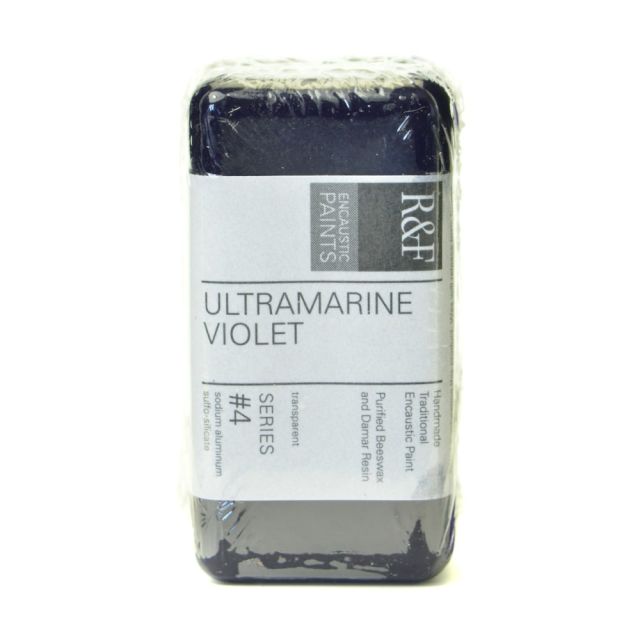R & F Handmade Paints Encaustic Paint Cake, 40 mL, Ultramarine Violet (Min Order Qty 3) MPN:1047