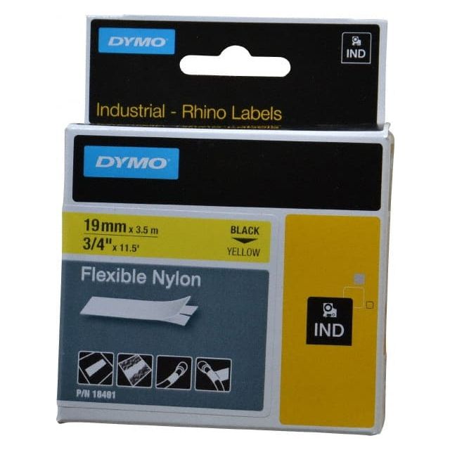 Flexible Tape: 11.5', Nylon, Yellow MPN:18491