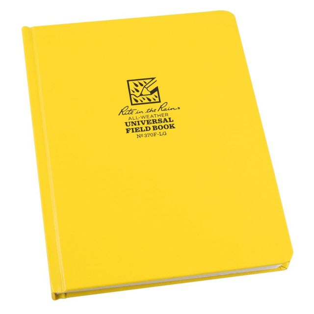 Rite in the Rain All Weather Bound Notebooks, 6-3/8in x 8-1/2in, 160 Pages (80 Sheets), Yellow, Pack Of 6 Notebooks MPN:370F-LG