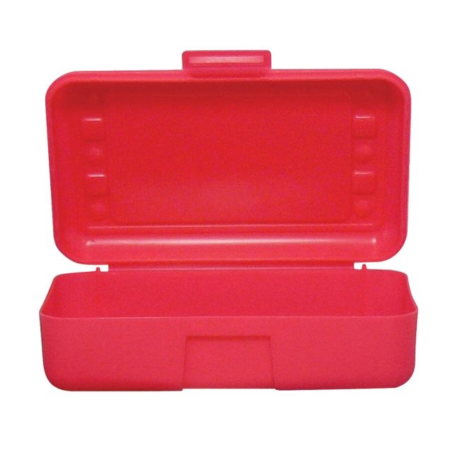 Romanoff Products Pencil Boxes, 8 1/2inH x 5 1/2inW x 2 1/2inD, Red, Pack Of 12 MPN:ROM60202-12