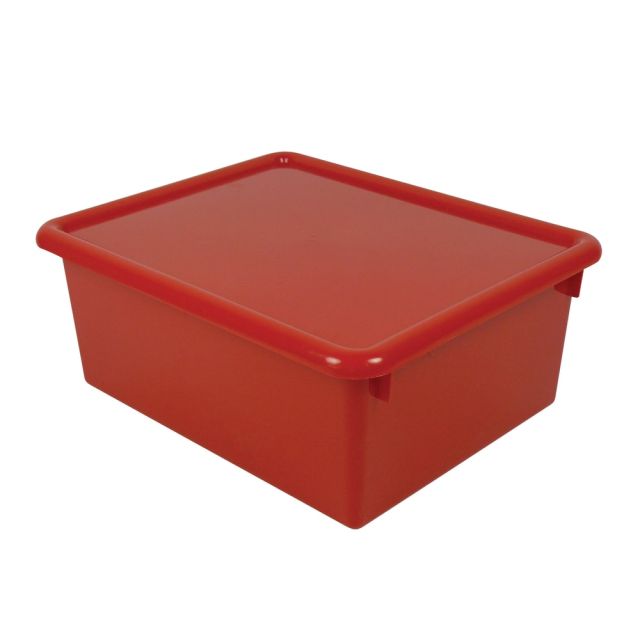 Stowaway 5in Letter Box With Lid, Small Size, 5in x 10 1/2in x 13in, Red, Pack Of 3 (Min Order Qty 2) MPN:ROM16002BN