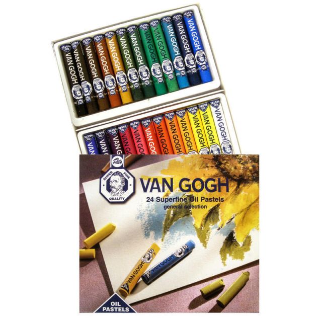 Van Gogh Superfine Oil Pastels, 2 3/4in, Assorted, Set Of 24 (Min Order Qty 2) MPN:100516022