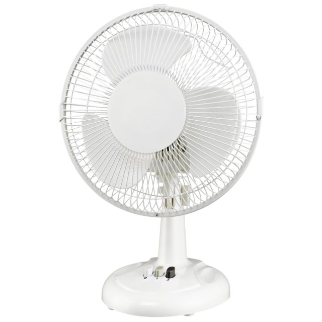 Royal Sovereign 9in Desktop Fan, 8 5/16inH x 10 1/4inW x 15 7/16inD, White (Min Order Qty 2) MPN:DFN-20