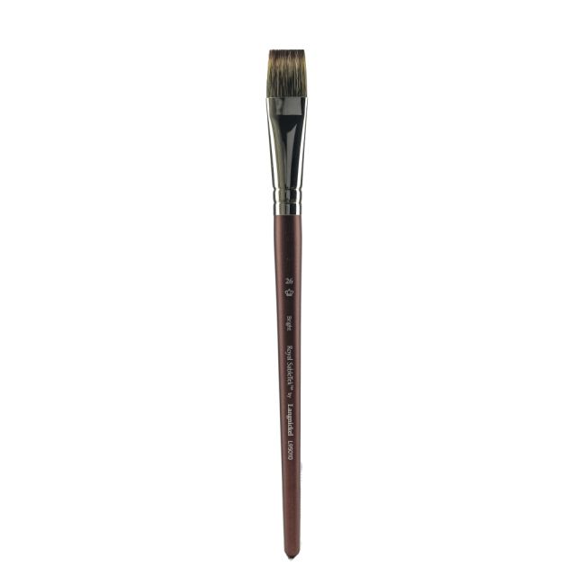 Royal & Langnickel Sabletek Short-Handle Paint Brush, L95010, Size 26, Bright Bristle, Dark Brown (Min Order Qty 5) MPN:L95010-26