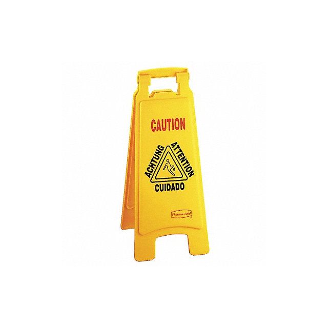 Floor Safety Sign Yellow HDPE 25 in H MPN:FG611200YEL