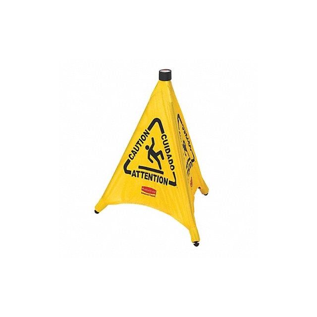 Pop Up Safety Cone Yellow 20 in H MPN:FG9S0000YEL