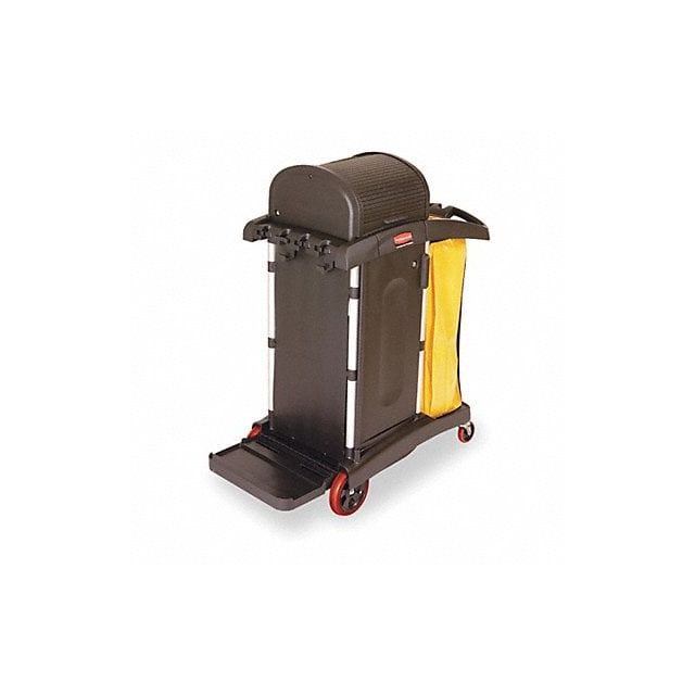 Microfiber Janitor Cart 54 H 34 gal Cap. MPN:FG9T7500BLA