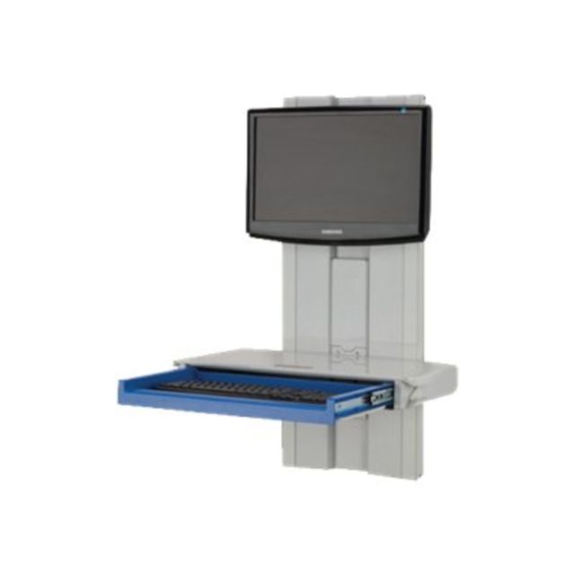 Capsa Healthcare Premium Slim Line w/Work Surface/CPU Holder - Mounting kit (wall mount, CPU holder, VESA adapter, keyboard tray, work surface) - for LCD display / PC equipment - medical - screen size: up to 24in - wall-mountable MPN:FG9A3600PEC
