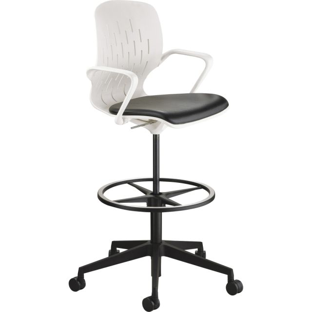 Safco Shell Extended-Height Chair, Black/White MPN:7014WH