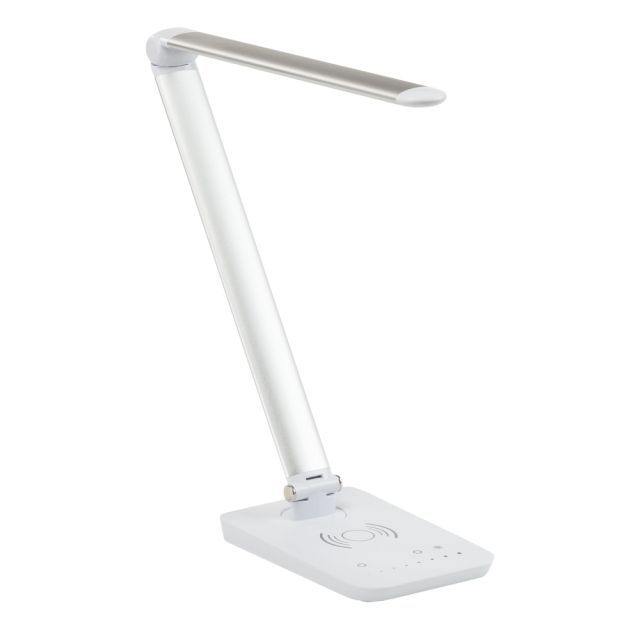 Safco Vamp LED Wireless Charging Lamp, 16-3/4inH, Silver MPN:1009SL