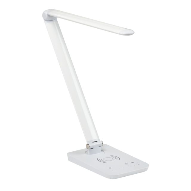 Safco Vamp LED Wireless Charging Lamp, 16-3/4inH, White MPN:1009WH