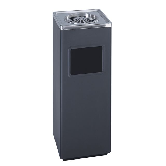 Safco Ash-N-Trash Sandless Urn Smokers Pole, 3 Gallon, Black/Chrome MPN:9696BL