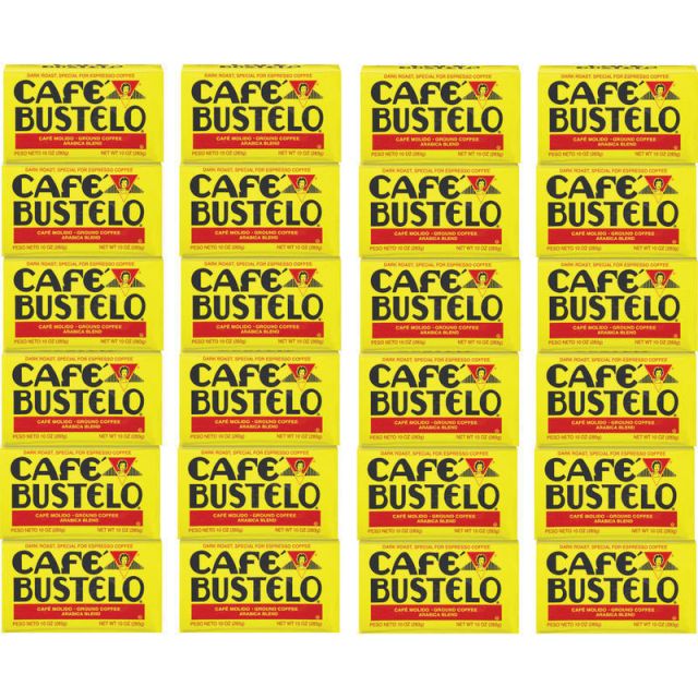 Cafe Bustelo Arabica Ground Canister Coffee, Dark Roast, 10 Oz, Case Of 24 Canisters MPN:01720CT