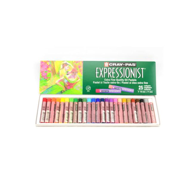 Sakura Cray-Pas Expressionist Oil Pastels, 2 3/4in x 7/16in, Assorted, Set Of 25 (Min Order Qty 4) MPN:XLP25