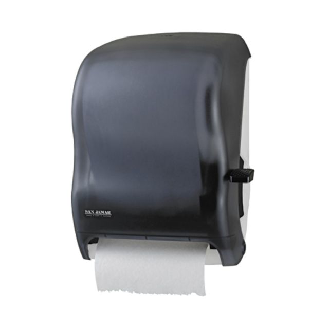 San Jamar Lever-action Jam-resistant Towel Dispenser - Roll Dispenser - Roll - 16.5in Height x 12.9in Width x 9.5in Depth - Plastic - Black Pearl - Durable, Long Lasting, Break Resistant, Lockable, Chemical Resistant, Jam Resistant MPN:T1100TBK