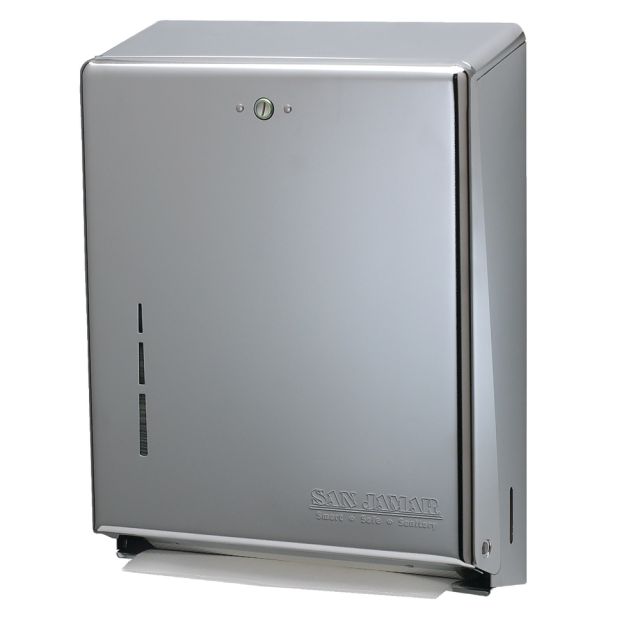 San Jamar C-Fold/Multifold Towel Dispenser, 14 3/4inH x 11 3/8inW x 4inD, Chrome MPN:T1900XC