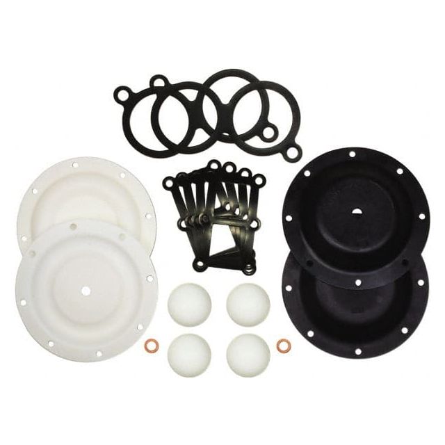 Diaphragm Pump Fluid Section Repair Kit: Buna-N, Includes Check Balls, Diaphragms & Gasket, Use with S1F Non-Metallic MPN:476.197.360