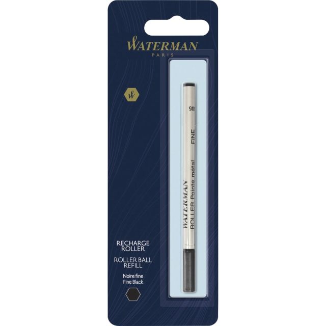 Waterman Fine Point Rollerball Pen Refill - Fine Point - Black Ink - 1 Each (Min Order Qty 9) MPN:1964019