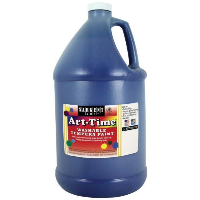 Sargent Art Art-Time Washable Tempera Paint, 1 Gallon, Blue (Min Order Qty 2) MPN:SAR173650