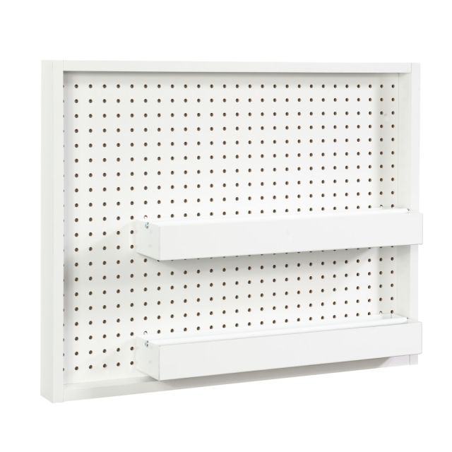 Sauder Craft Pro Wall Mount Peg Board With Shelf, 22-1/8inH x 28inW, White MPN:423411