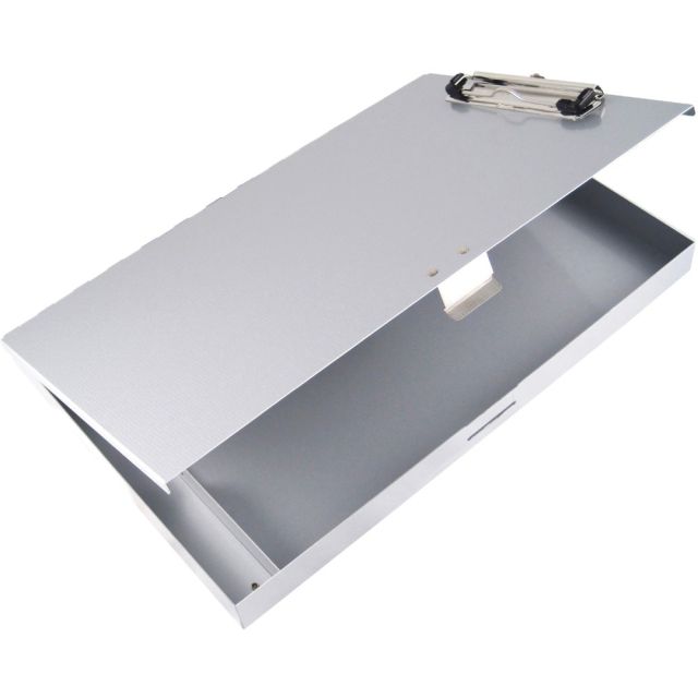 Saunders Tuff Writer Recycled Aluminum Clipboard - 1in Clip Capacity - Side Opening - 12in - Aluminum - Silver - 1 Each (Min Order Qty 2) MPN:45300