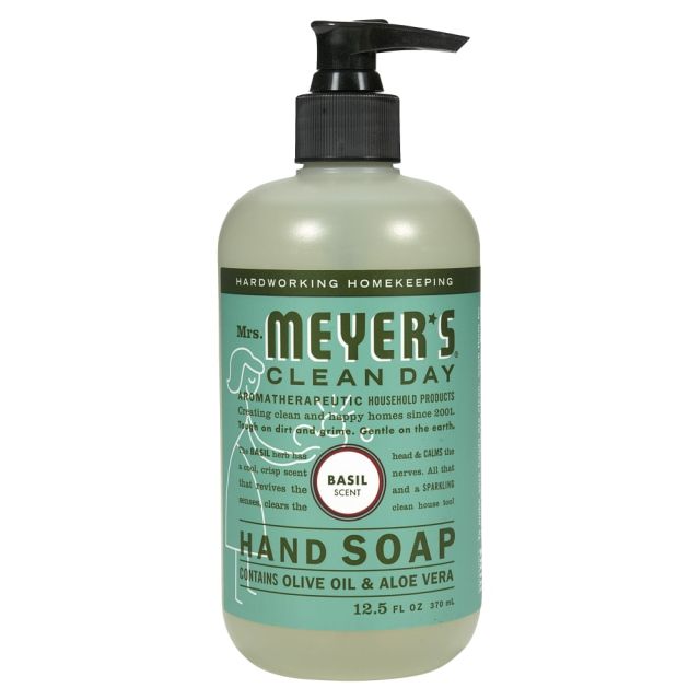 Mrs. Meyers Clean Day Liquid Hand Soap, Basil Scent, 12.5 Oz, Carton Of 6 Bottles (Min Order Qty 2) MPN:651344