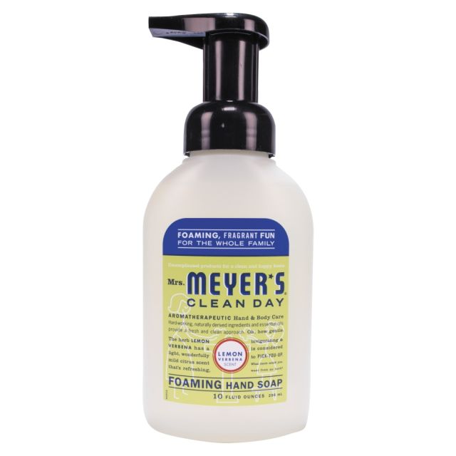 Mrs. Meyers Clean Day Foam Hand Soap, Lemon Verbena Scent, 10 Oz, Carton of 6 Bottles (Min Order Qty 2) MPN:662032