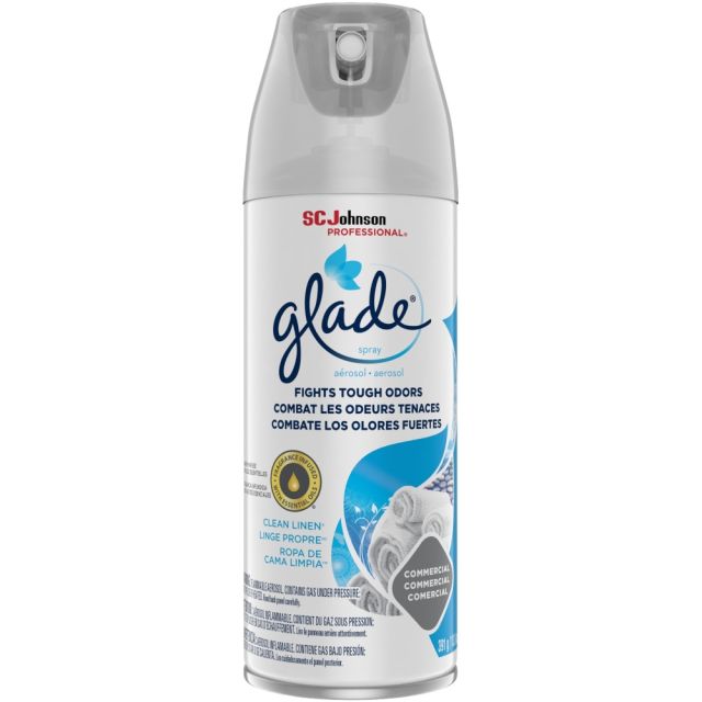 Glade Clean Linen Air Spray - Spray - 13.8 fl oz (0.4 quart) - Clean Linen - 12 / Carton (Min Order Qty 2) MPN:682277CT