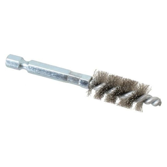 3/8 Inch Inside Diameter, 9/16 Inch Actual Brush Diameter, Carbon Steel, Power Fitting and Cleaning Brush MPN:09545-12