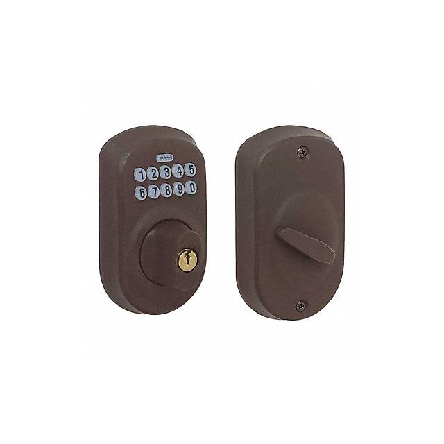 Deadbolt Lock Oil Rubd Bronze 10 Button MPN:BE365 PLY 716