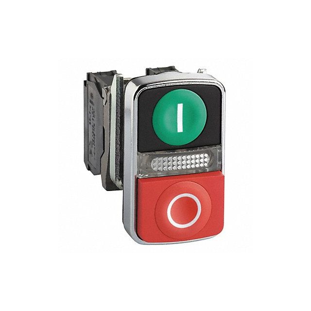 Illum Push Button 22mm 1NO/1NC Green/Red MPN:XB4BW73731B5