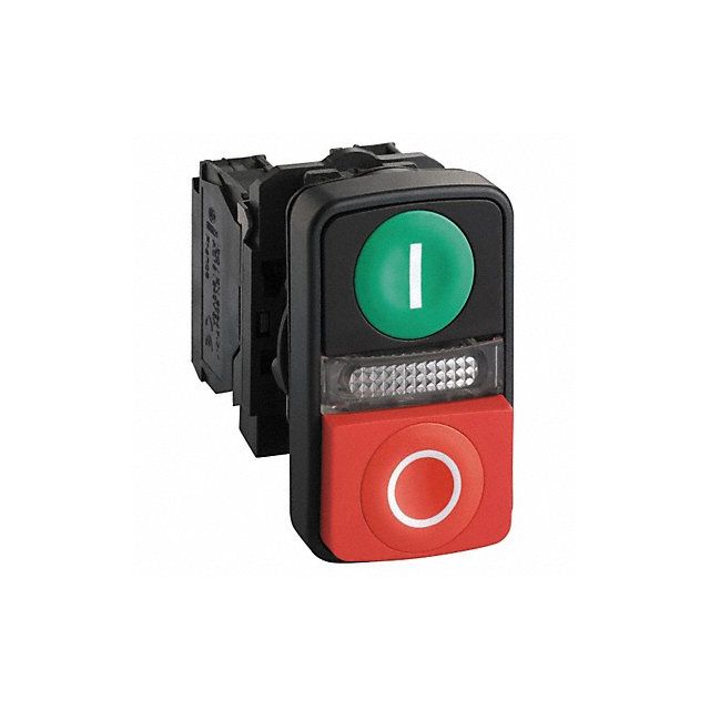 Illum Push Button 22mm 1NO/1NC Green/Red MPN:XB5AW73731B5