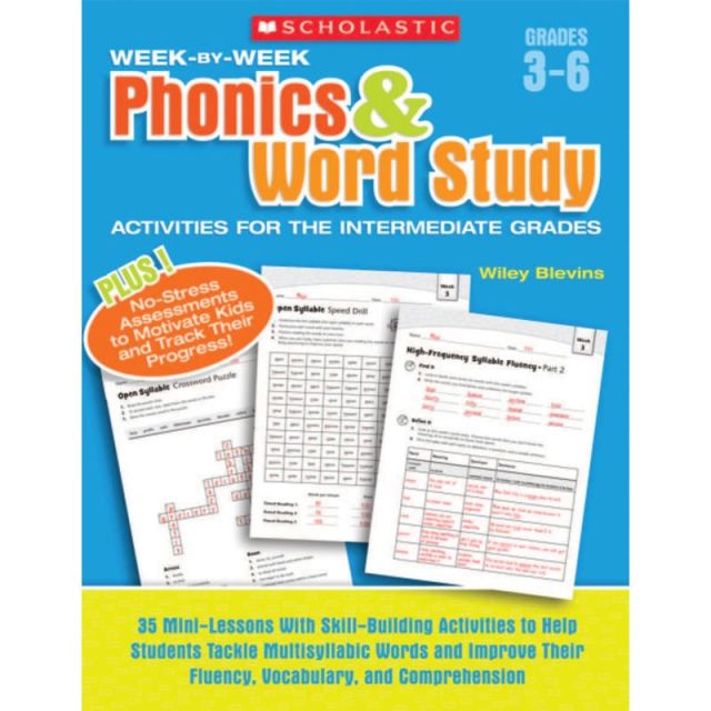Scholastic Week-by-Week Phonics & Word Study Activities For the Intermediate Grades (Min Order Qty 3) MPN:9780439465892