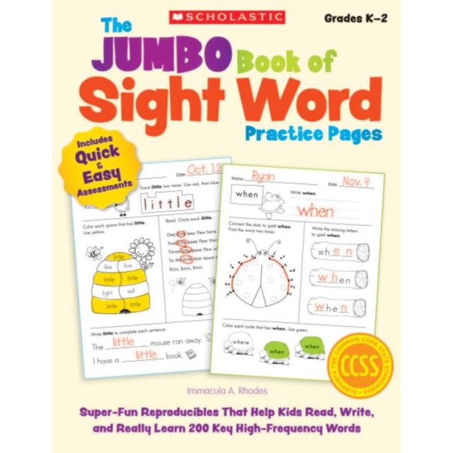 Scholastic The Jumbo Book Of Sight Word Practice Pages (Min Order Qty 2) MPN:9780545489720