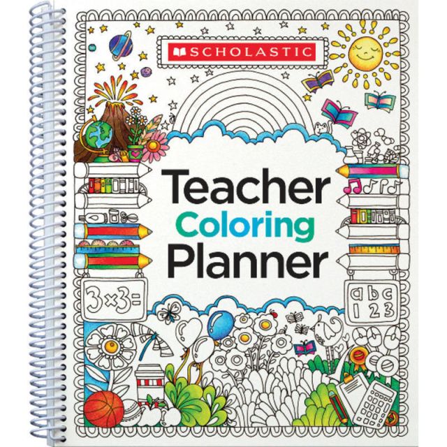 Scholastic Teacher Coloring Planner, 9in x 11in (Min Order Qty 3) MPN:809292