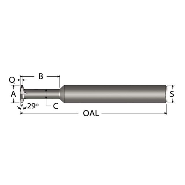 Single Profile Thread Mill: 1/4-16, 16 to 16 TPI, Internal, 4 Flutes, Solid Carbide MPN:SPTM170FA-16A