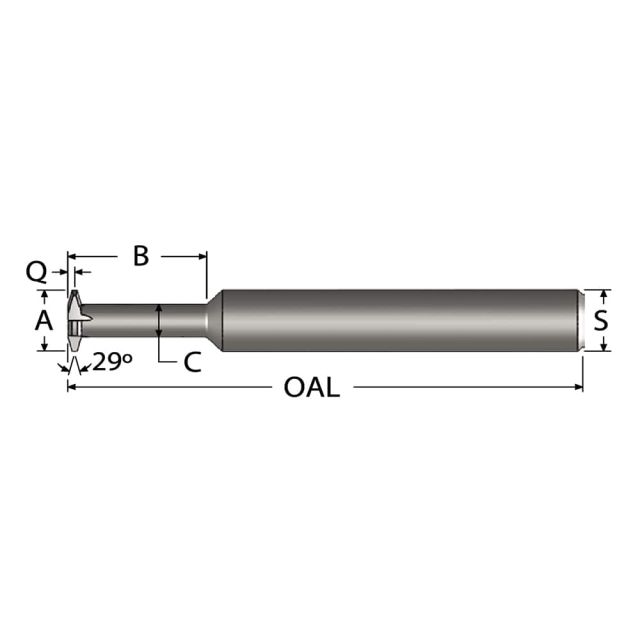 Single Profile Thread Mill: 5/8-8, 8 to 8 TPI, Internal, 4 Flutes, Solid Carbide MPN:SPTM400SA-8L